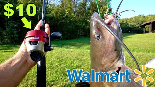 INSANE $10 Walmart Fishing CHALLENGE!!! (NO BAIT)