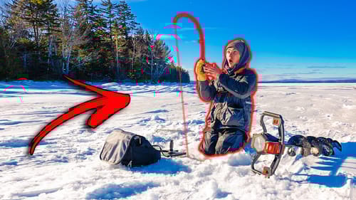 I Hooked a GIANT! (Heartbreaking Ice Fishing Moment)