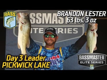 Brandon Lester leads Day 3 at Pickwick Lake with 63 pounds, 3 ounces (Bassmaster Elite Series)