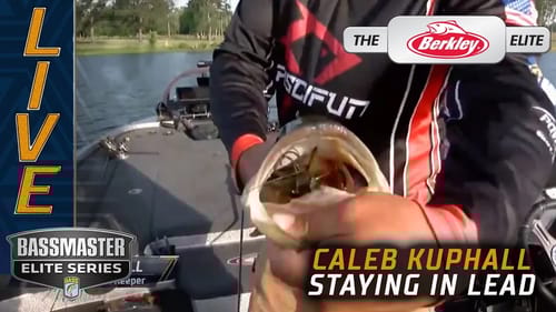 Caleb Kuphall maintaining the lead on Guntersville