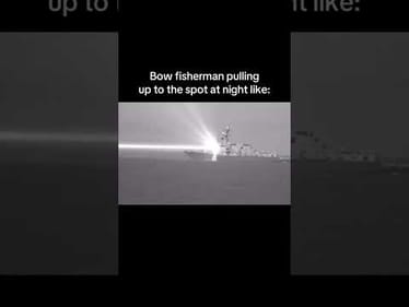 Brightest lights in the world😭 #bowfishing
