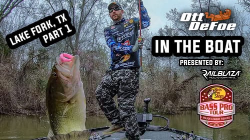 In the Boat at the Lake Fork Bass Pro Tour - Part 1