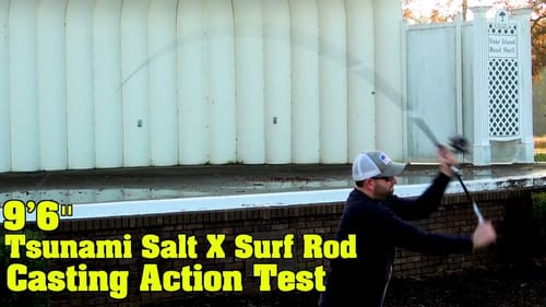 NEW Tsunami Salt X Surf Rod 9'6   Slow motion Casting Action with different lure weights