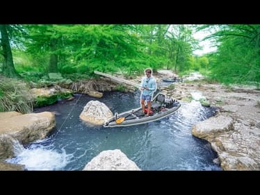 Kayak Fishing The Skinny Backwaters -- Hidden Hill Country River