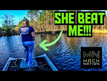 1v1 Bass Tournament Against My WIFE Using NEW Mach Soft Plastics......and She WON!!!