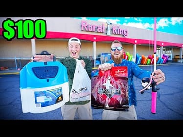 $100 FARM STORE Fishing CHALLENGE (BIG FISH!)