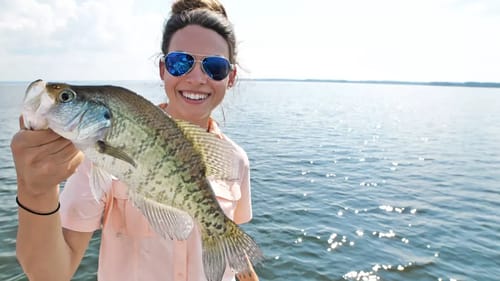 Wife's First Time Crappie Fishing with LIVE Minnows!