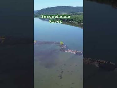 Drone shots of the Susquehanna River after fishing the ​⁠@KayakAdventureSeries