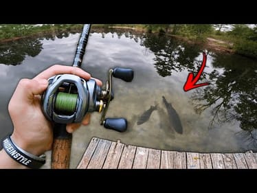 Fishing CRYSTAL CLEAR Water Ponds For BASS! (New PB)