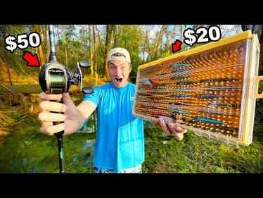 Ultimate Bass Pro Shop Budget Fishing Challenge! (Rod, Reel, & Lures)