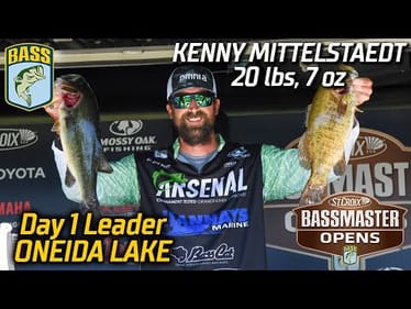 Kenny Mittelstaedt leads Day 1 of Bassmaster Open at Oneida Lake (20 pounds, 7 ounces)