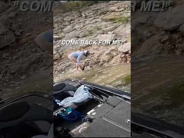 I made my girlfriend jump off the boat into quicksand to get her bait & she went berserk. Dramatic.