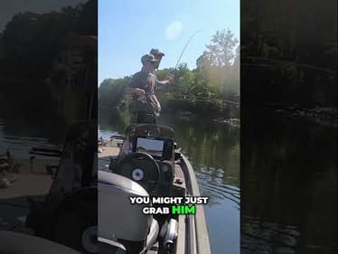 He thinks he’s funny stealing my rods! @bassproshops Wacky Stik O is hard on the river small mouth!