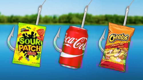 Gas Station FOOD Fishing Challenge!