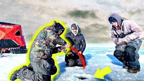 BATTLING our Biggest Fish EVER in a Winter Storm!!! (DISASTER)