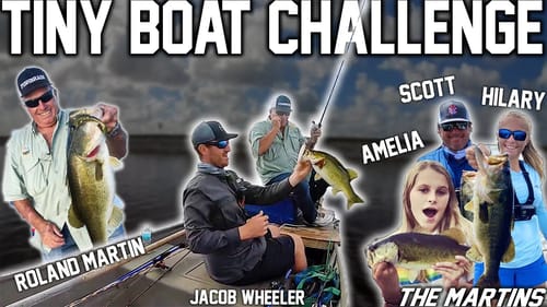 Fishing with Roland Martin vs 2 Girls and Scott Martin in TINY BOATS