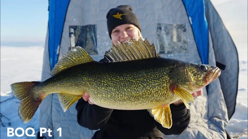 Ice Fishing Walleye on the Bay of Quinte! (BOQ Send Pt 1)