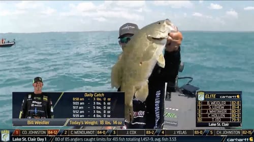 Weidler's second big smallmouth on Championship Sunday