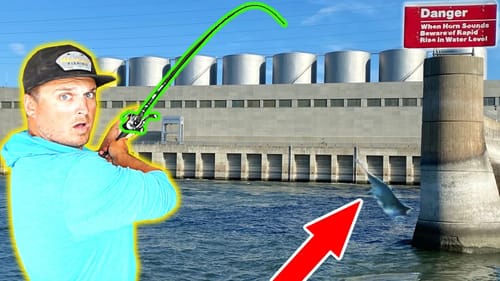 UNEXPECTED BIGGEST FISH OF MY LIFE!! --River Fishing Below a MASSIVE Dam!