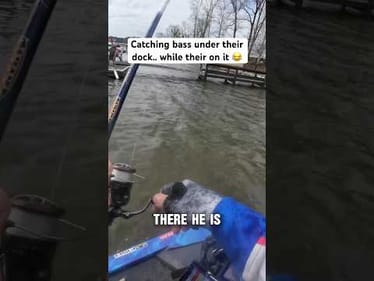 Catching bass off their dock! 👀 #shorts