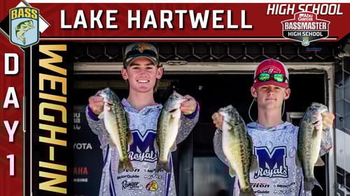 Weigh-in: Day 1 of 2022 Bassmaster High School National Championship at Lake Hartwell