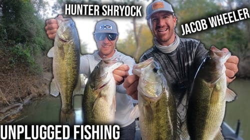 Epic Day Up a Creek Jumping Logs for Bass - Unplugged Fishing #4