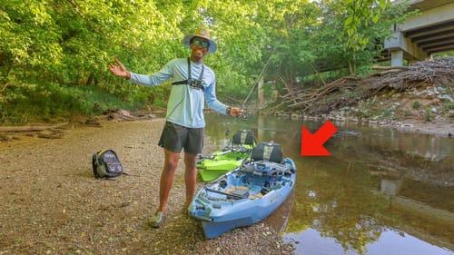 Fishing a SHALLOW CLEAR Creek For Big Bass (Bonafide RVR 119)