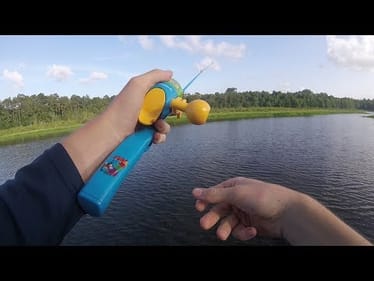 KIDDIE POLE Fishing Tournament!!! Loser almost THROWS UP!