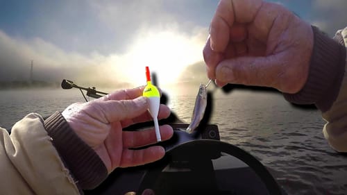 Crappie Fishing Live Minnow and Slip Bobber Setup