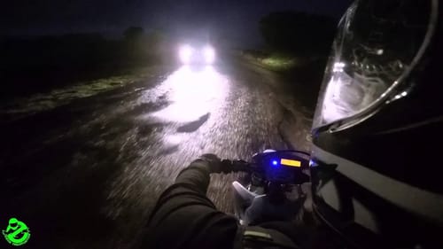 Super Secret DRZ400sm Night Time Test Ride / Mic Test
