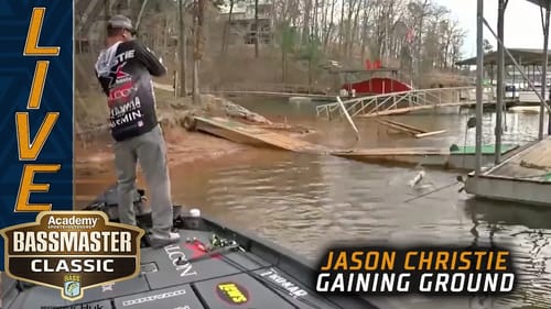 CLASSIC: Jason Christie catches a good fish wrapped up in a dock