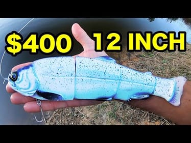 GIGANTIC SWIMBAIT gets CRUSHED RIGHT AT THE BANK!