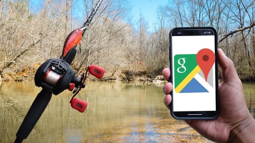 Using GOOGLE MAPS To Find NEW FISHING SPOTS (MY BIGGEST KAYAK FISH!!!)
