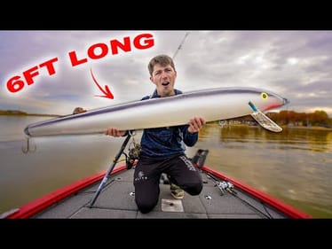 Fishing The Giga Lure!! (Worlds Biggest Lure)