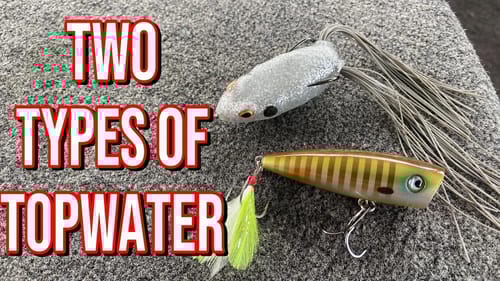 ALWAYS Have 2 Types Of TOPWATER Tied On