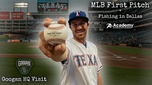 Designing new Googan Baits, FIRST PITCH to an MLB Game and fishing in Dallas Texas!