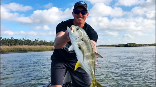 Fishing OCEAN CANAL For BIG FISH! Canoeing Brackish Water!