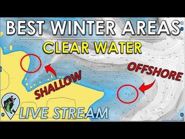 Best Shallow and Offshore Winter Fishing Areas on Clear Water Lakes | FTM Live Stream #66