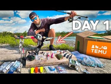 2 day TEMU fishing challenge - wacky gear to catch dinner