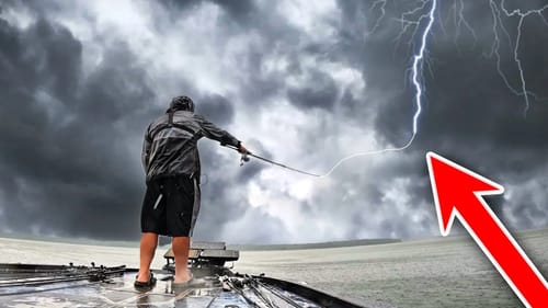 STRUCK BY LIGHTNING while Fishing??! TERRIFYING Moment...