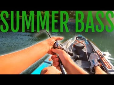 Catching BIG BASS In The Summer Heat! (Kayak Fishing)