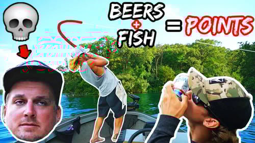 ULTIMATE BEER DRINKING/FISHING 2v2 CHALLENGE!!! (Drank Too Much)