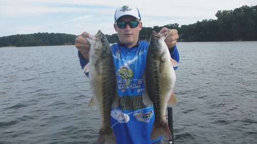 Huge Bass Fishing Lake Lanier with "Topwater and Jigs"