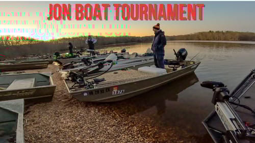 Spring Jon Boat Fishing Tournament with a FIRE Spinnerbait Bite!
