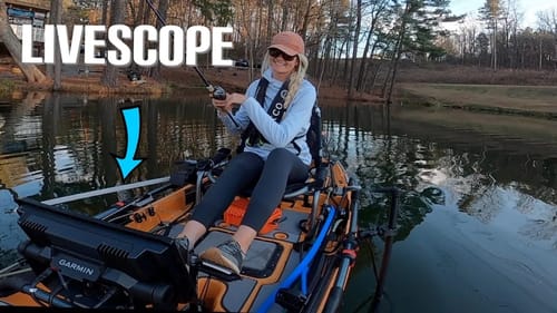 Garmin LIVESCOPE on a Hobie KAYAK. (DIY mount sneak peak)
