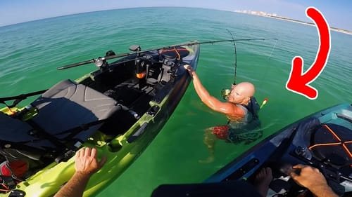 PULLED Out of KAYAK by a GIANT Fish!!! (while SHARK Fishing!)