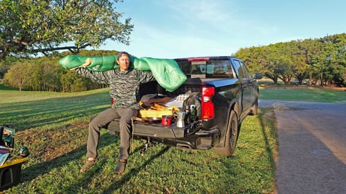 Open Air Truck Camping & Lake Fishing | My Sleeping Hacks