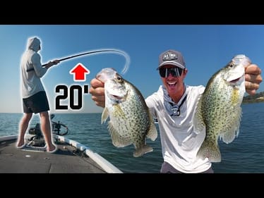 Crappie Fishing with 20' Pole! (Catch N Cook)