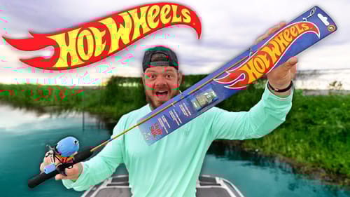 HOT WHEELS Fishing Rod Challenge! (Will it work?)