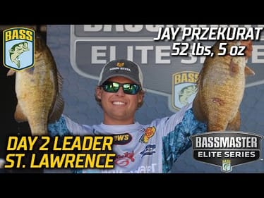 Jay Przekurat leads Day 2 at St. Lawrence River with 52 pounds, 5 ounces (Bassmaster Elite Series)